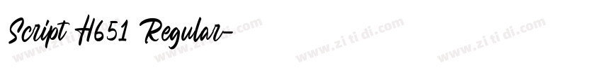 Script H651 Regular字体转换